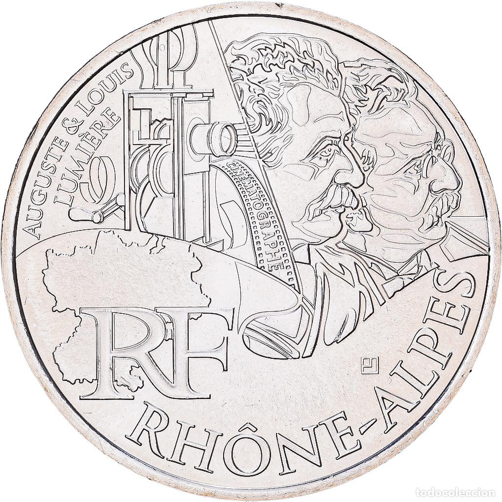 Monedas antiguas de Europa: [#1551851] Francia, 10 Euro, Rh&ocirc;ne-Alpes, 2012, Paris, Plata, EBC+, Gadoury:EU514, KM:1885