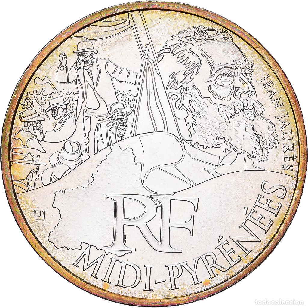 Monedas antiguas de Europa: [#1551853] Francia, 10 Euro, Midi-Pyr&eacute;n&eacute;es, 2012, Paris, Plata, EBC+, Gadoury:EU514