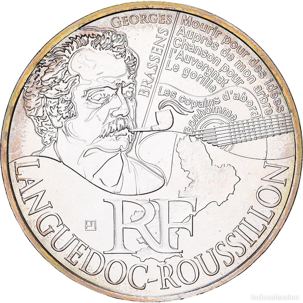 Monedas antiguas de Europa: [#1551854] Francia, 10 Euro, Languedoc-Roussillon, 2012, Paris, Plata, EBC+, Gadoury:EU514