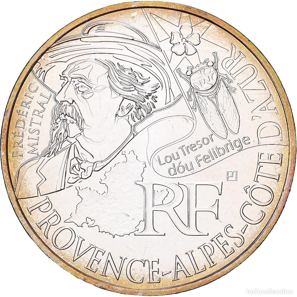 Monedas antiguas de Europa: [#1551855] Francia, 10 Euro, Provence-Alpes-C&ocirc;te d'Azur, 2012, Paris, Plata, EBC+