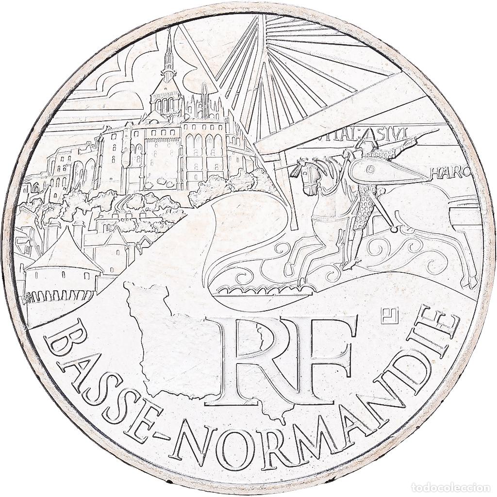 Monedas antiguas de Europa: [#1551863] Francia, 10 Euro, Basse-Normandie, 2011, Paris, Plata, EBC+, Gadoury:EU450