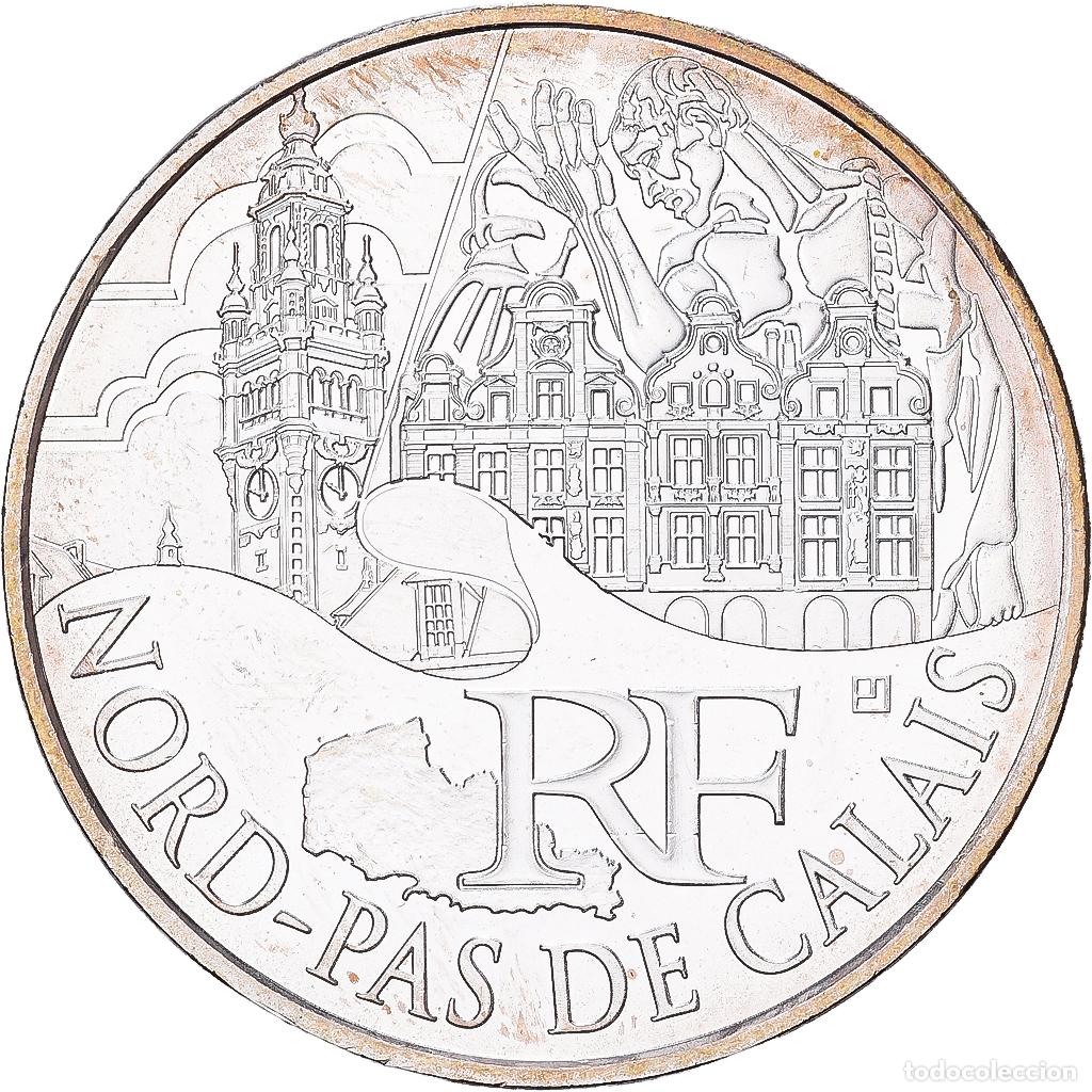 Monedas antiguas de Europa: [#1551865] Francia, 10 Euro, Nord-Pas-de-Calais, 2011, Paris, Plata, EBC+, Gadoury:EU450
