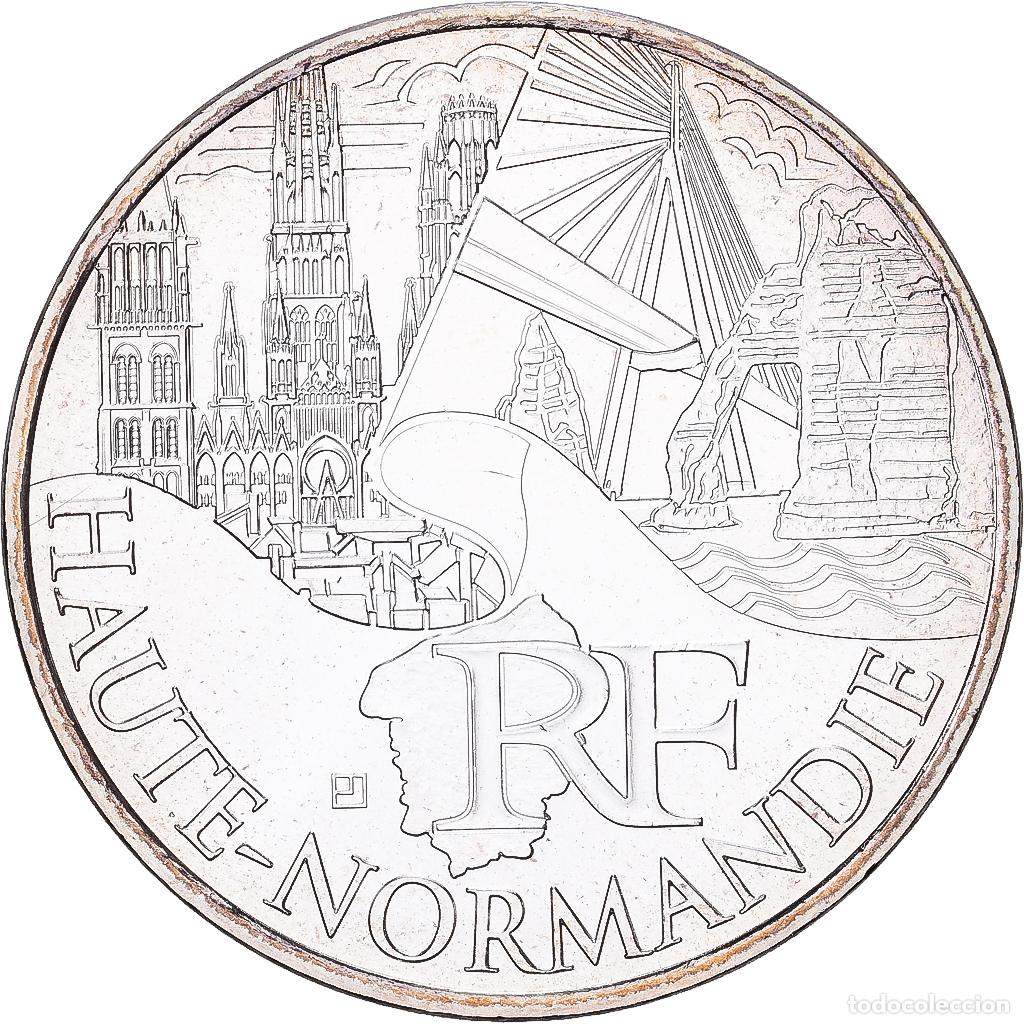 Monedas antiguas de Europa: [#1551864] Francia, 10 Euro, Haute-Normandie, 2011, Paris, Plata, EBC+, Gadoury:EU450