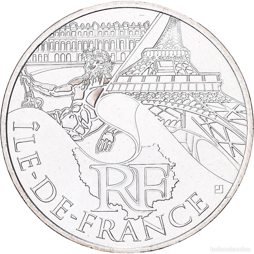 Monedas antiguas de Europa: [#1551867] Francia, 10 Euro, &Icirc;le-de-France, 2011, Paris, Plata, EBC+, Gadoury:EU450