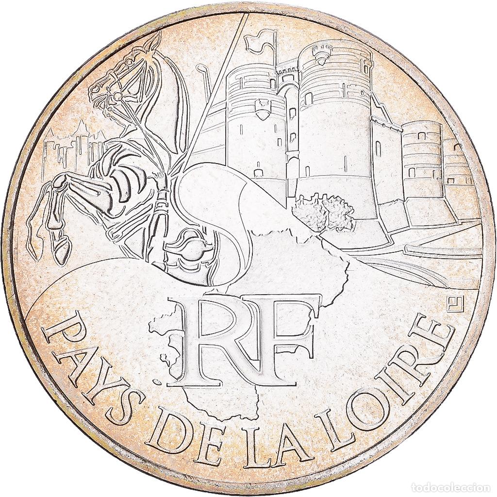 Monedas antiguas de Europa: [#1551870] Francia, 10 Euro, Pays de la Loire, 2011, Paris, Plata, EBC+, Gadoury:EU450