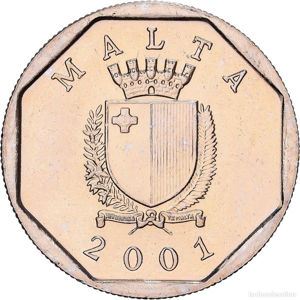 Monedas antiguas de Europa: [#1551895] Malta, 5 Cents, 2001, Franklin Mint, Cobre - n&iacute;quel, EBC, KM:95