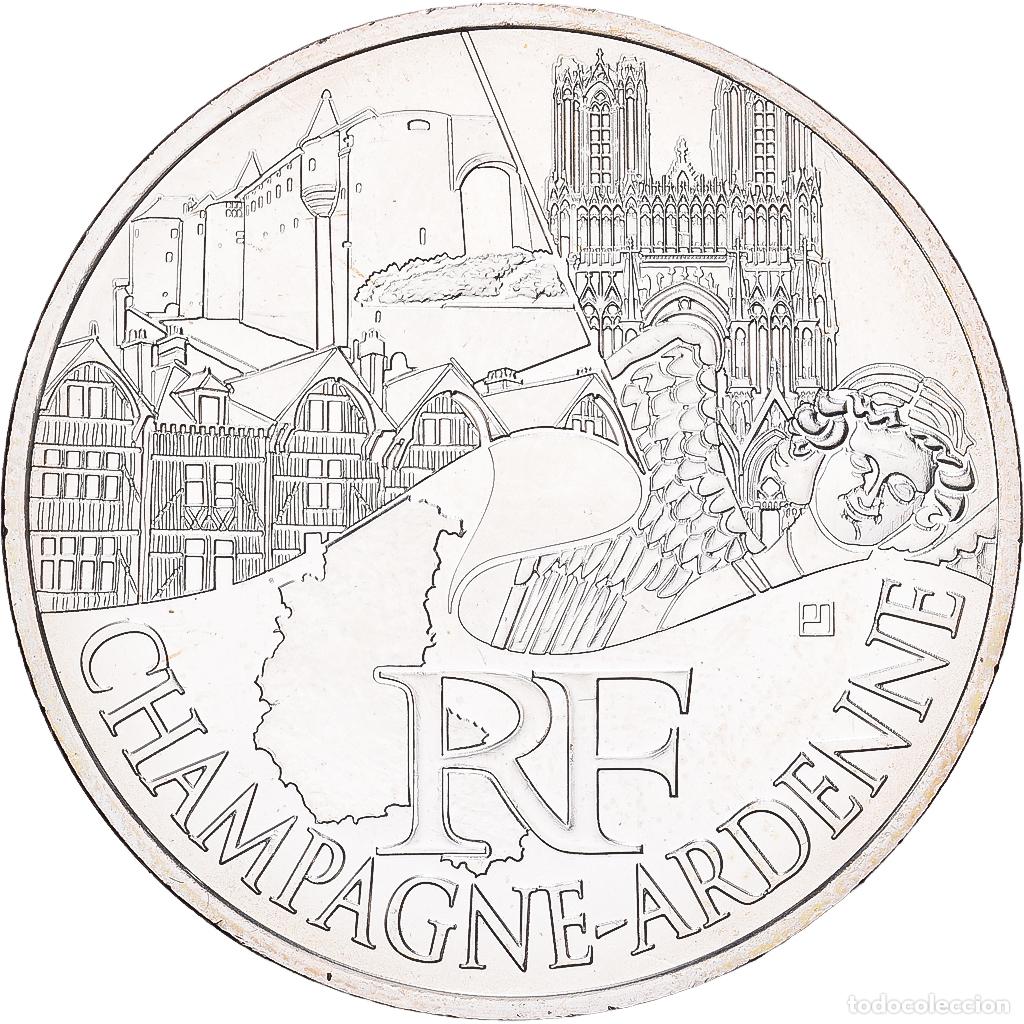 Monedas antiguas de Europa: [#1551875] Francia, 10 Euro, Champagne-Ardenne, 2011, Paris, Plata, EBC+, Gadoury:EU450