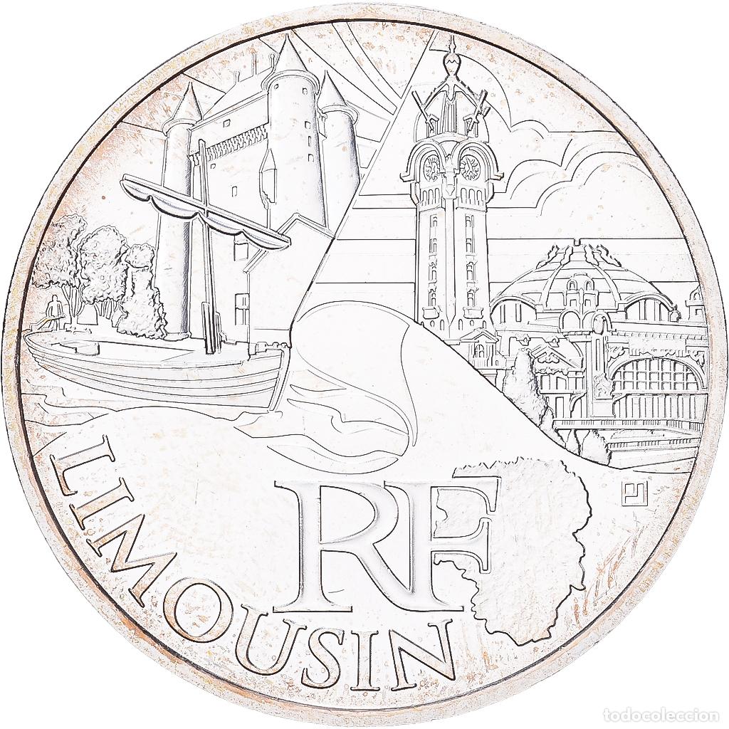 Monedas antiguas de Europa: [#1551877] Francia, 10 Euro, Limousin, 2011, Paris, Plata, EBC+, Gadoury:EU450, KM:1742
