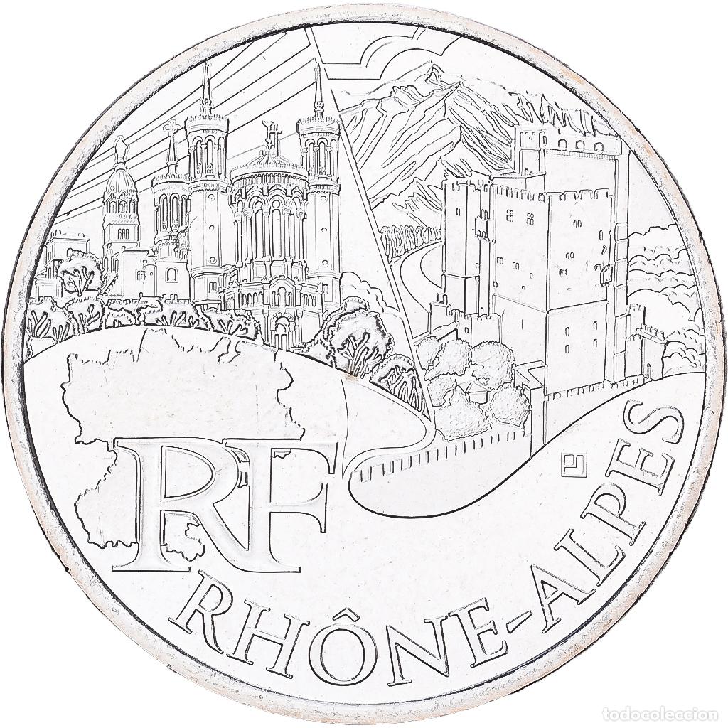 Monedas antiguas de Europa: [#1551880] Francia, 10 Euro, Rh&ocirc;ne-Alpes, 2011, Paris, Plata, EBC+, Gadoury:EU450, KM:1751