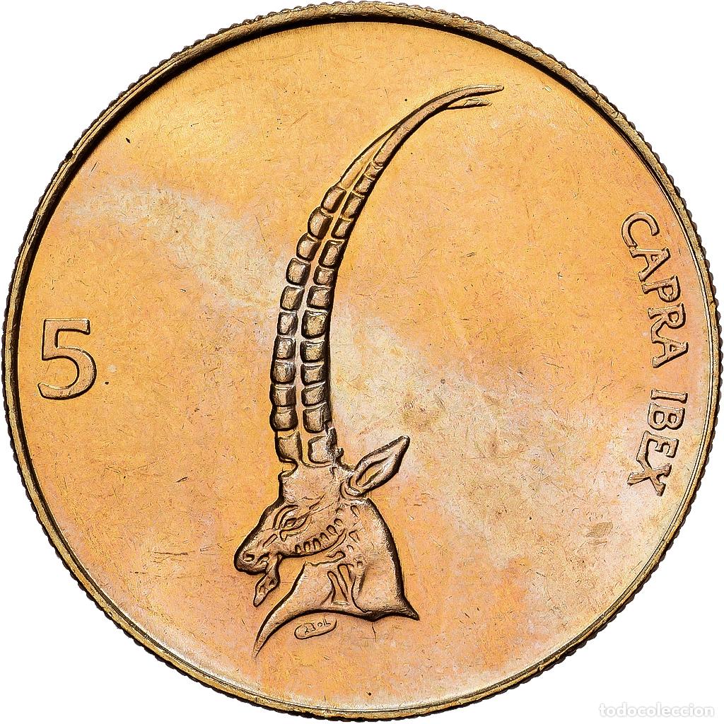 Monedas antiguas de Europa: [#1551943] Eslovenia, 5 Tolarjev, 2000, Kremnica, N&iacute;quel - lat&oacute;n, EBC+, KM:6