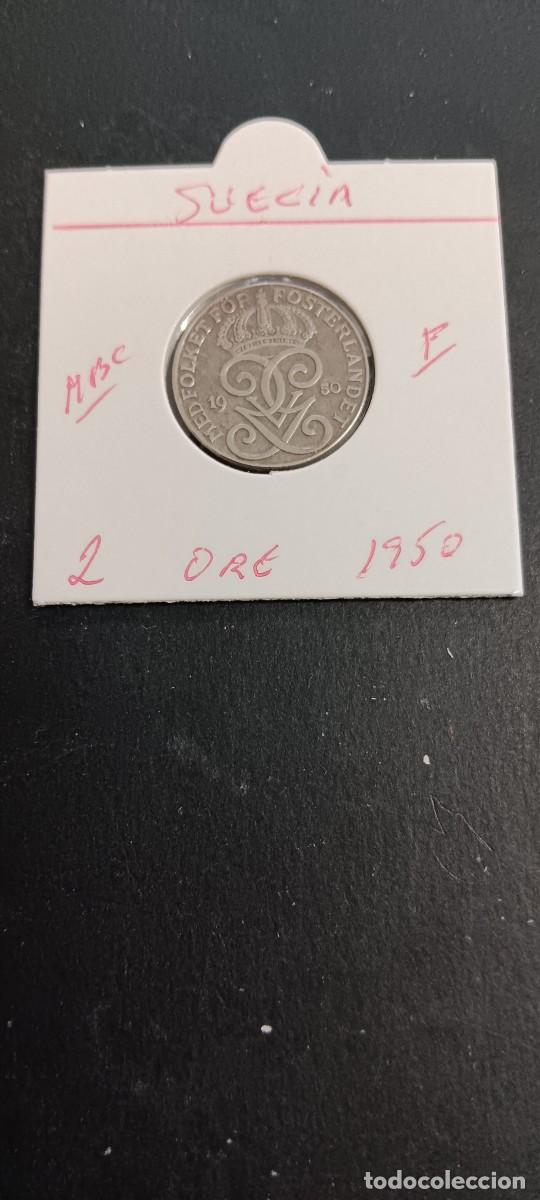 Monedas antiguas de Europa: SUECIA 2 ORE 1950 MBC KM=811 (HIERRO) GUSTAV V