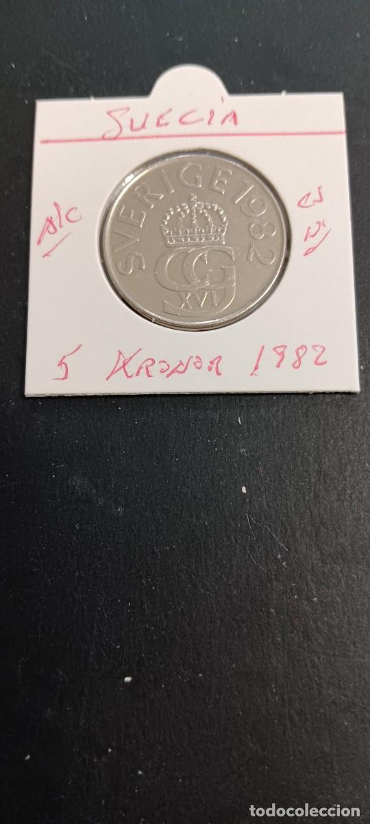 Monedas antiguas de Europa: SUECIA 5 KRONOR BC KM=853 (CUPRONIQUEL) CARL GUSTAV XVI