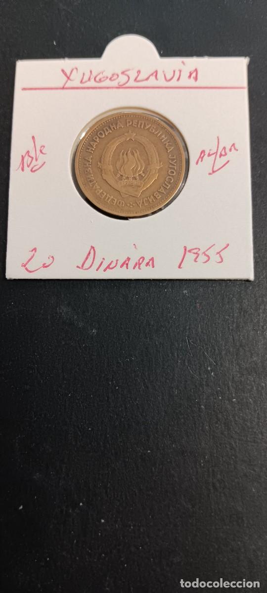 Monedas antiguas de Europa: YUGOSLAVIA 20 DINARA 1955 BC KM=34 (ALUMINIO-BRONCE)