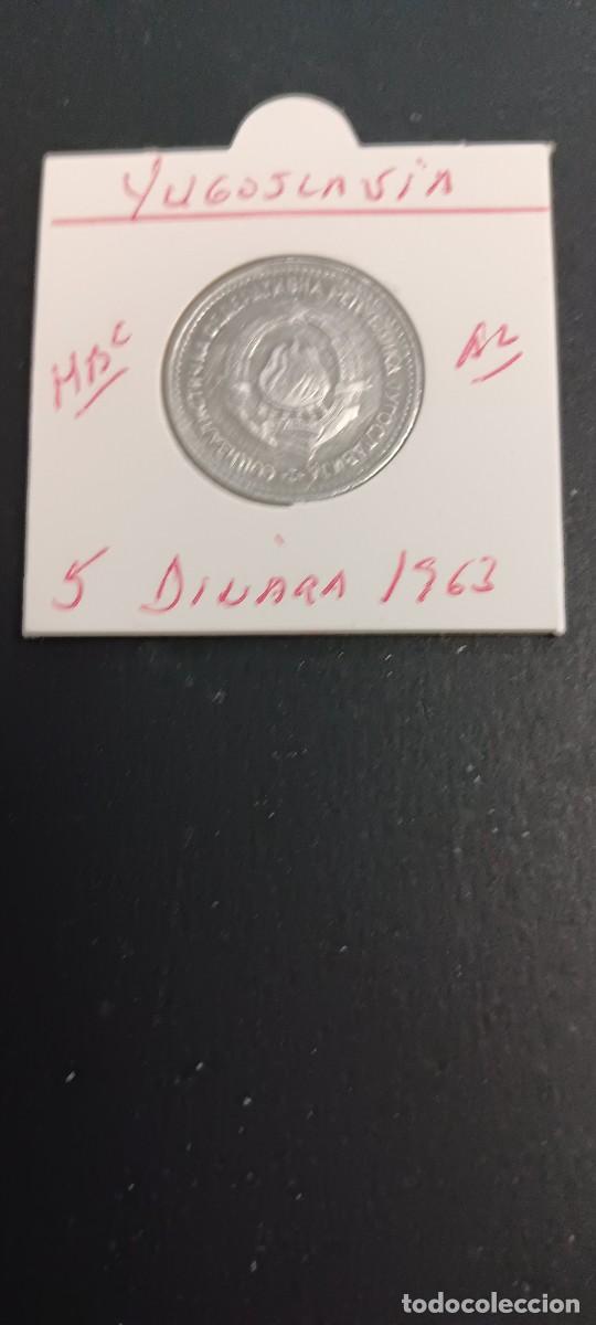 Monedas antiguas de Europa: YUGOSLAVIA 5 DINARA 1963 MBC KM=38 (ALUMINIO)
