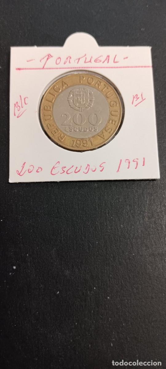 Monedas antiguas de Europa: PORTUGAL 200 ESCUDOS 1991 BC KM=655 (BIMETALICA)