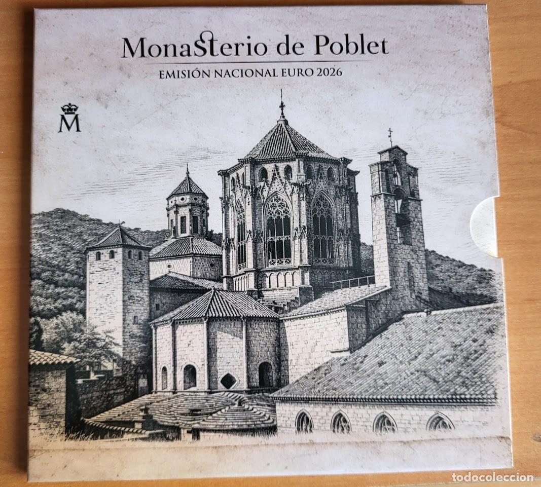 Monedas antiguas de Europa: Cartera oficial Euroset Espa&ntilde;a 2026 - Monasterio de Poblet.