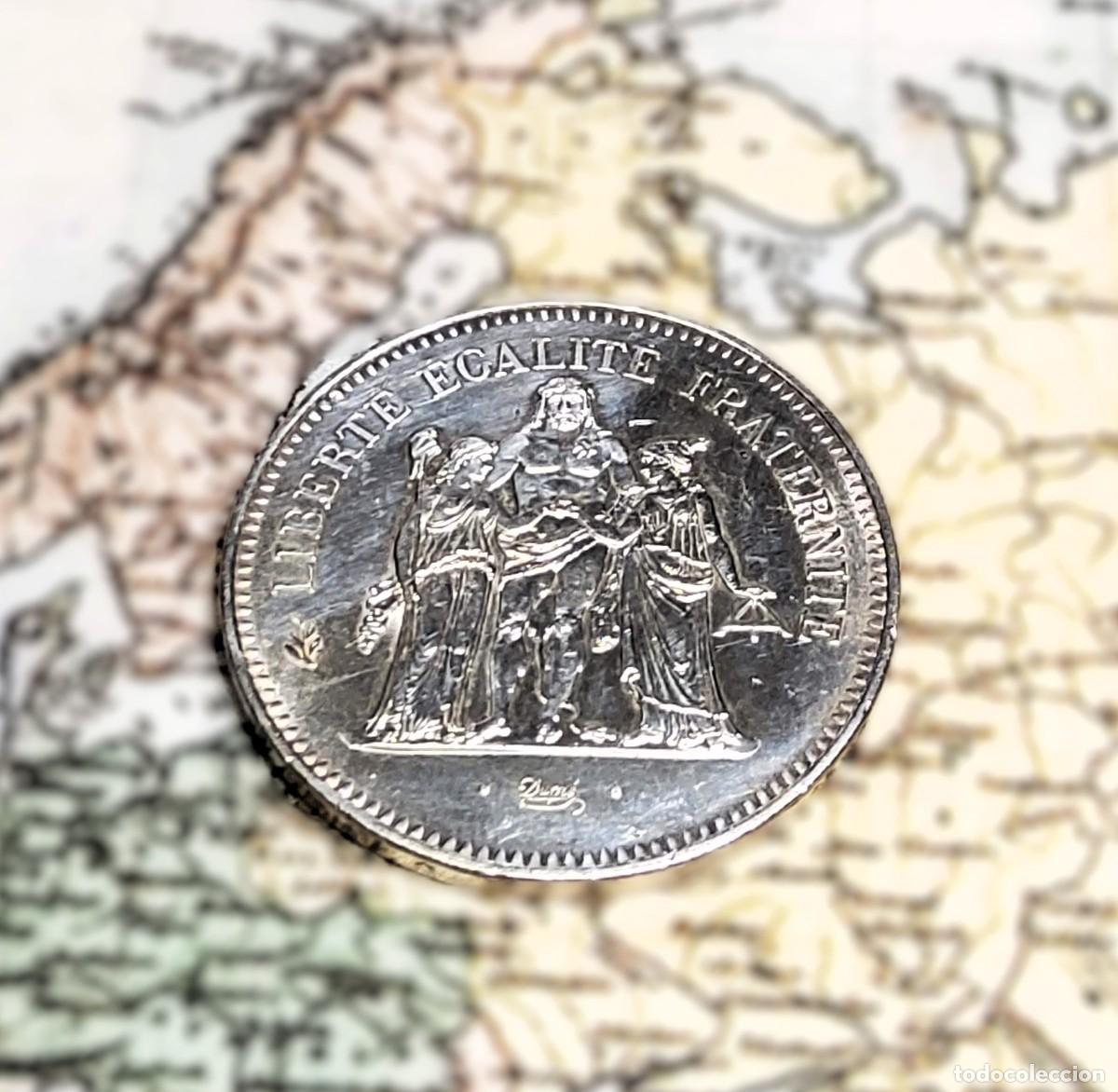 Monedas antiguas de Europa: MONEDA DE PLATA DE 50 FRANCOS DE FRANCIA DEL A&Ntilde;O 1974.SIN CIRCULAR