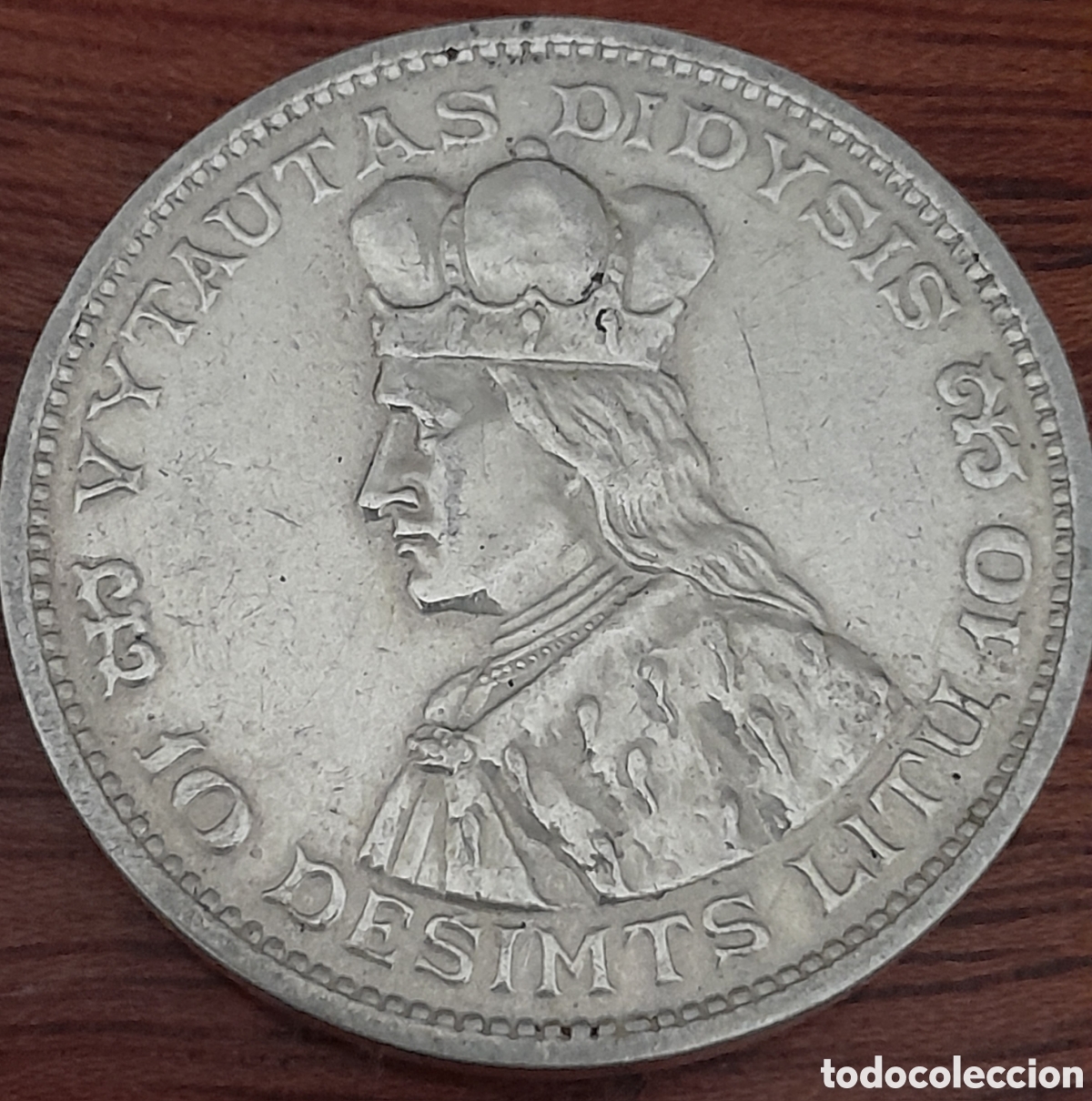 Monete antiche di Europa: Lituania 10 Litu 1936 plata Vytautas (10 litas, 10 lity )