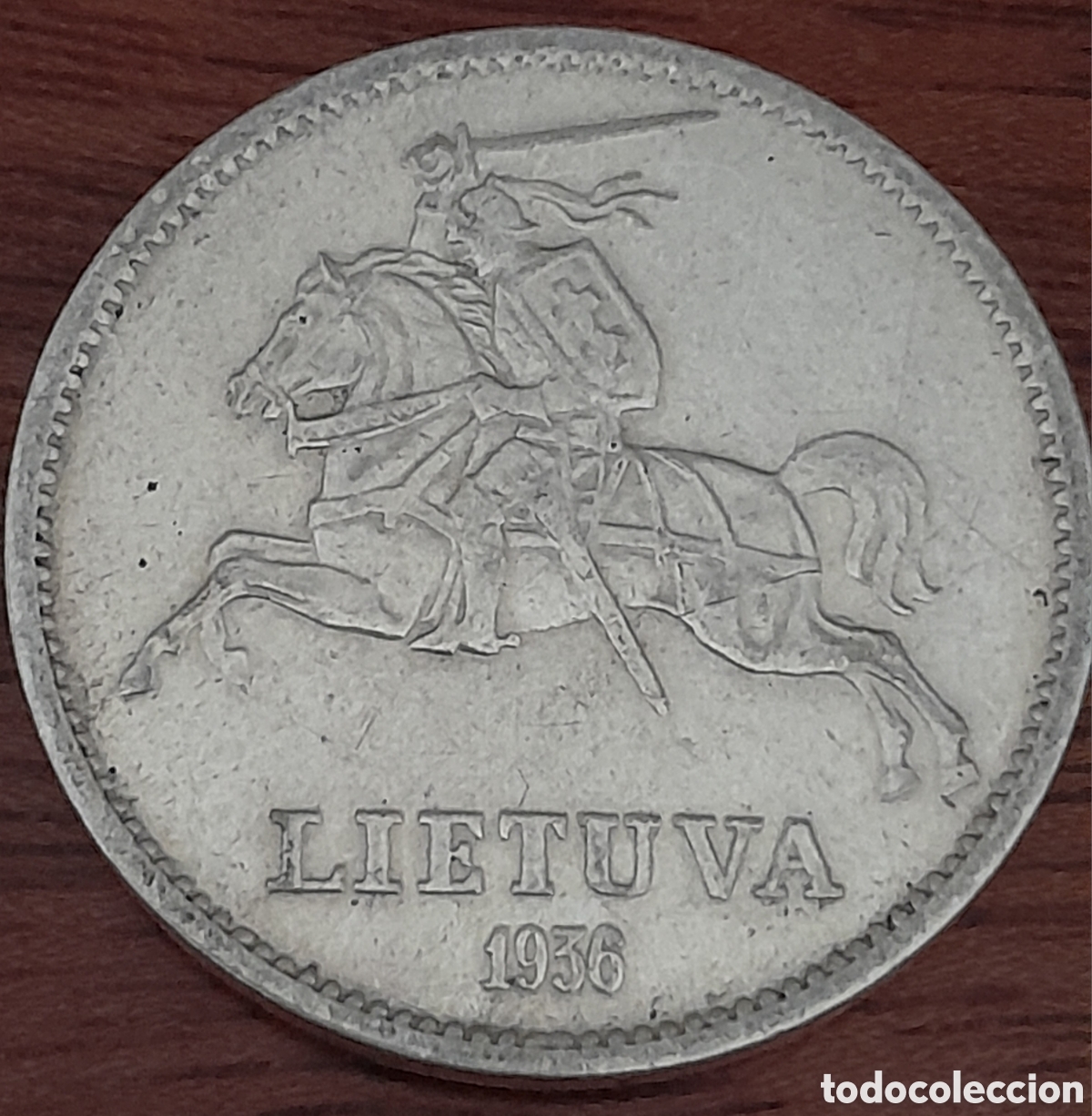 Monedas antiguas de Europa: Moneda Plata Lituania 10 Litu 1936 Vytautas (10 litas, 10 lity )