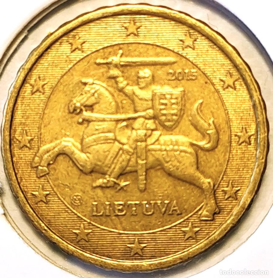 Monete antiche di Europa: LITUANIA (2015-) - 10 CENTIMOS 2015 - B - 4,10 GR. ORO NORDICO - DIAMETRO 19,75 mm - KM#208 - MB