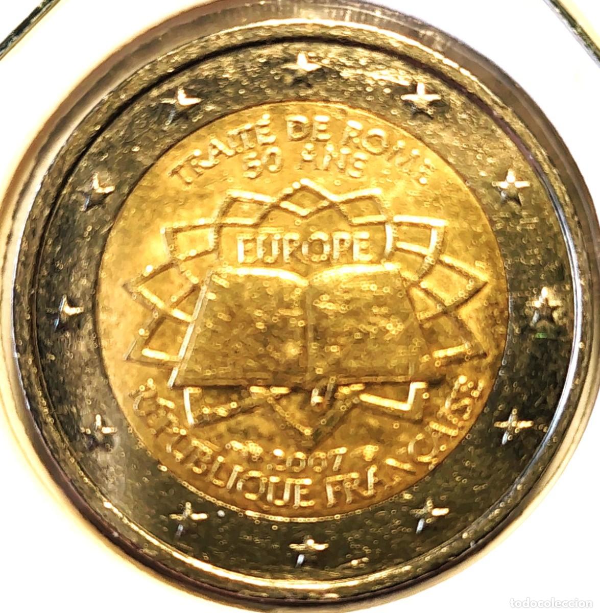 Monedas antiguas de Europa: FRANCIA (2001-) - 2 EUROS 2007 - 30 A&Ntilde;OS DEL TRATADO DE ROMA - A - 8,50 GR. BIMETALICA - DIAMETRO 25