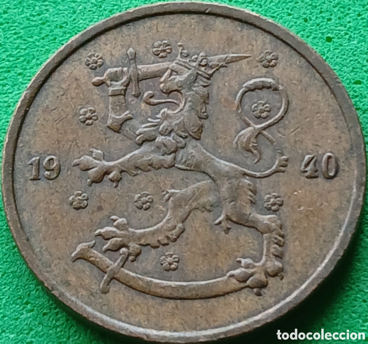 Monedas antiguas de Europa: Finlandia 5 pennia 1940 km#22 poco com&uacute;n