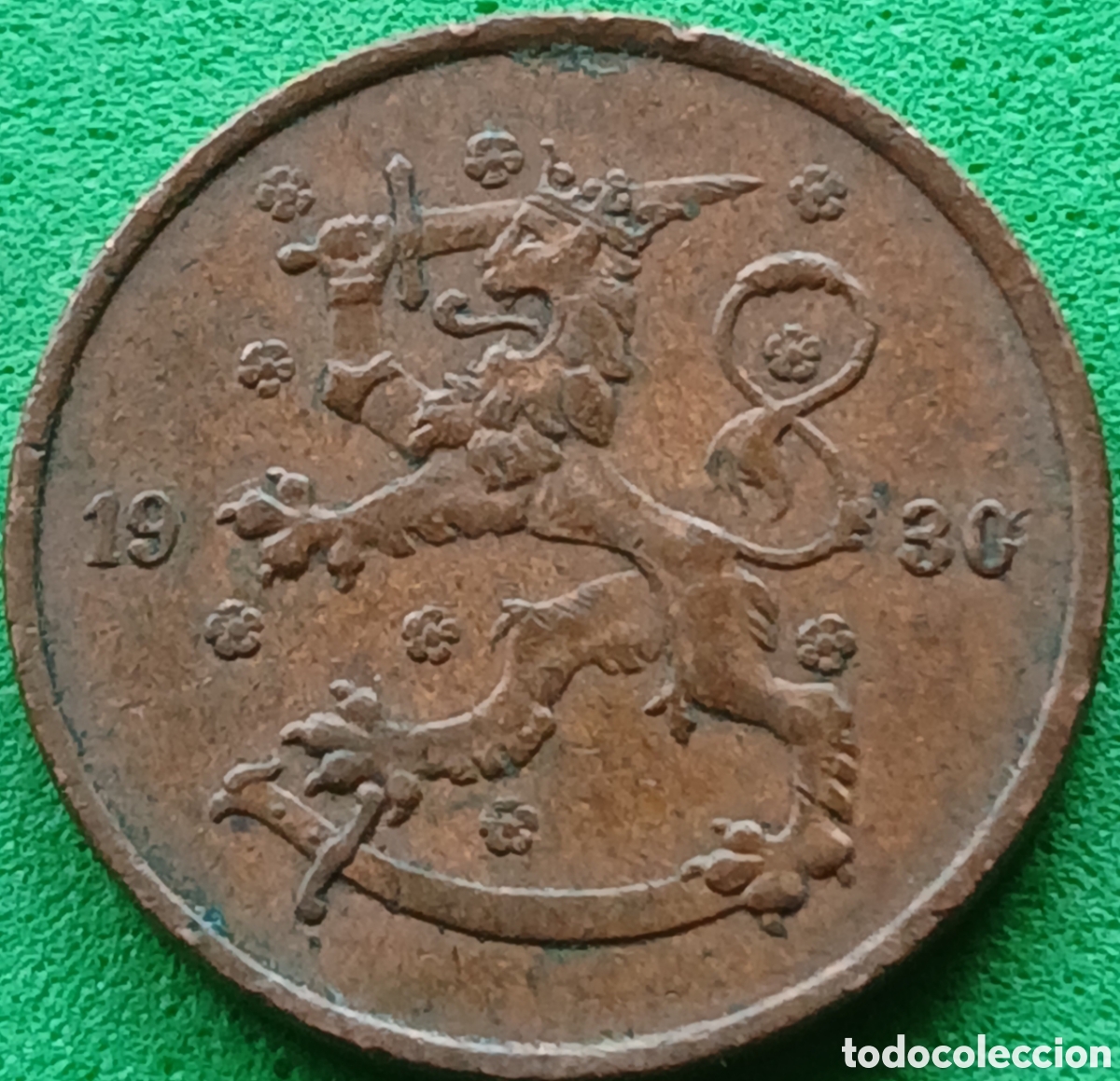 Monedas antiguas de Europa: Finlandia 5 pennia 1930 km#22 poco com&uacute;n