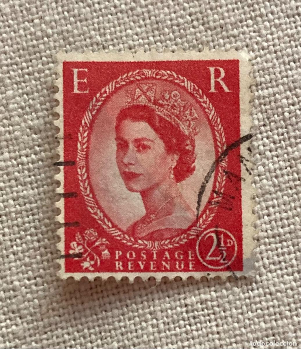Moedas antigas da Europa: sello Inglaterra Postage Revenue 2 1/2 D E R