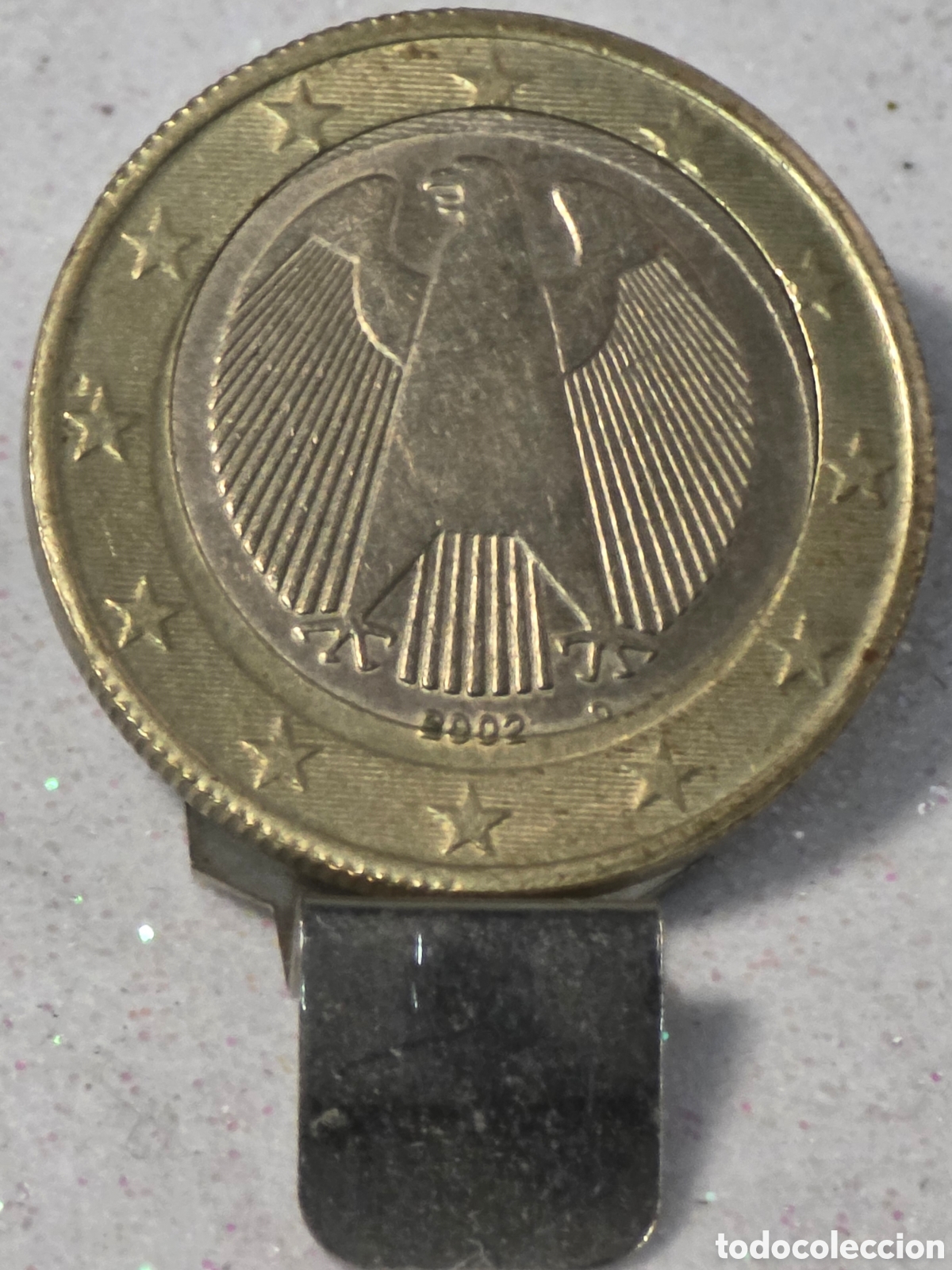 Monedas antiguas de Europa: Moneda 1 euro alemania 2002 con fallo acu&ntilde;acion