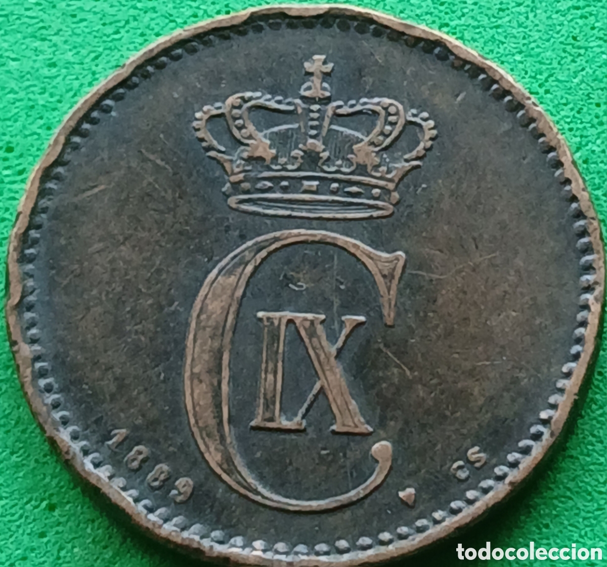 Monedas antiguas de Europa: Dinamarca 2 ore 1889 km#793 poco com&uacute;n