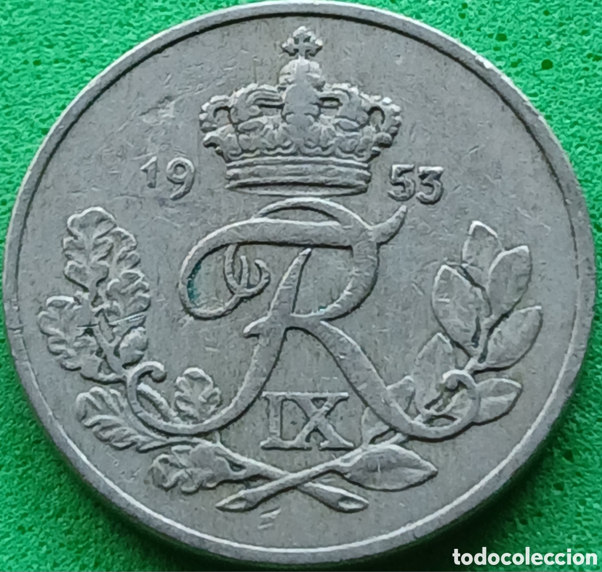 Monedas antiguas de Europa: Dinamarca 10 ore 1953 km#841
