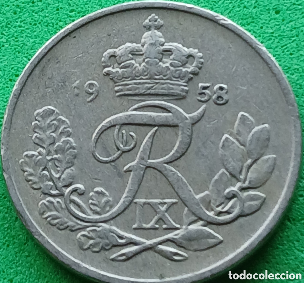 Monedas antiguas de Europa: Dinamarca 10 ore 1958 km#841
