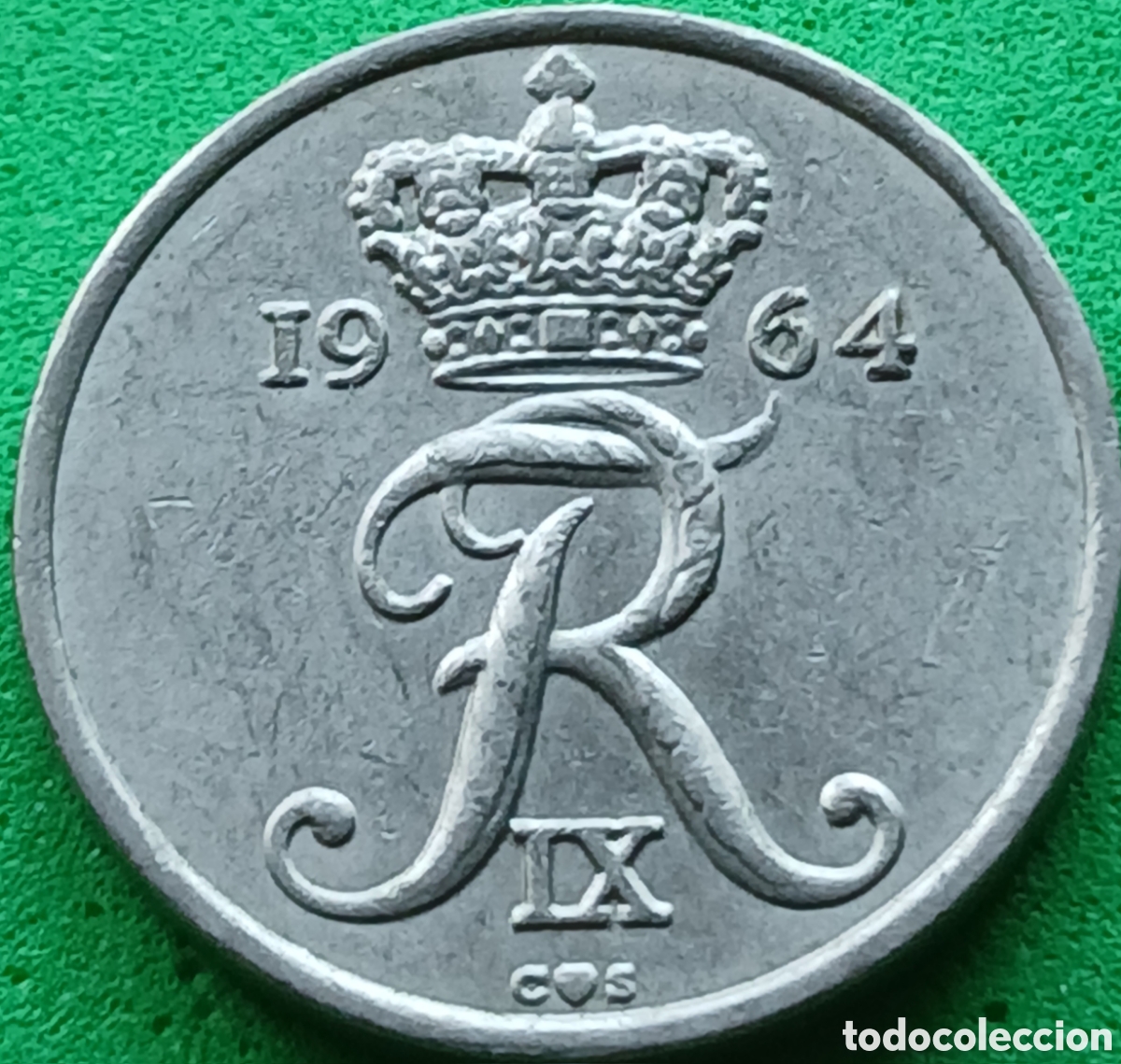 Monedas antiguas de Europa: Dinamarca 10 ore 1964 km#849