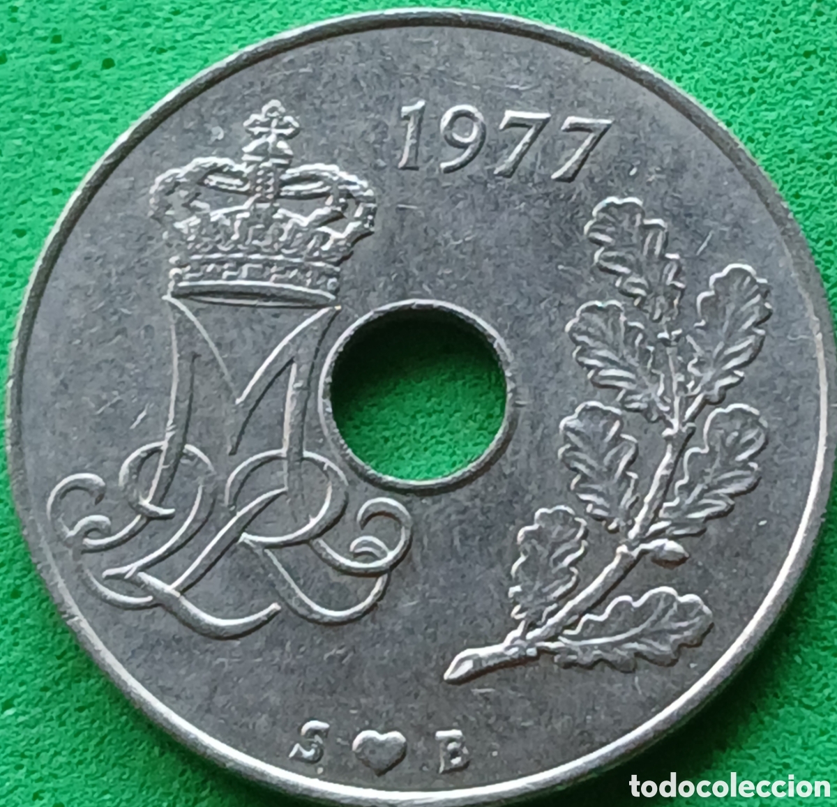 Monedas antiguas de Europa: Dinamarca 25 ore 1977 km#861