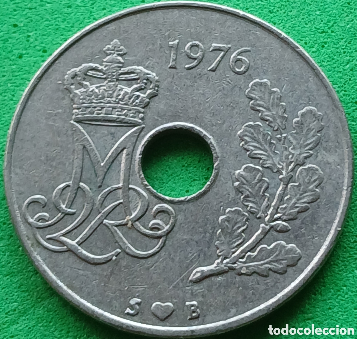 Monedas antiguas de Europa: Dinamarca 25 ore 1976 km#861