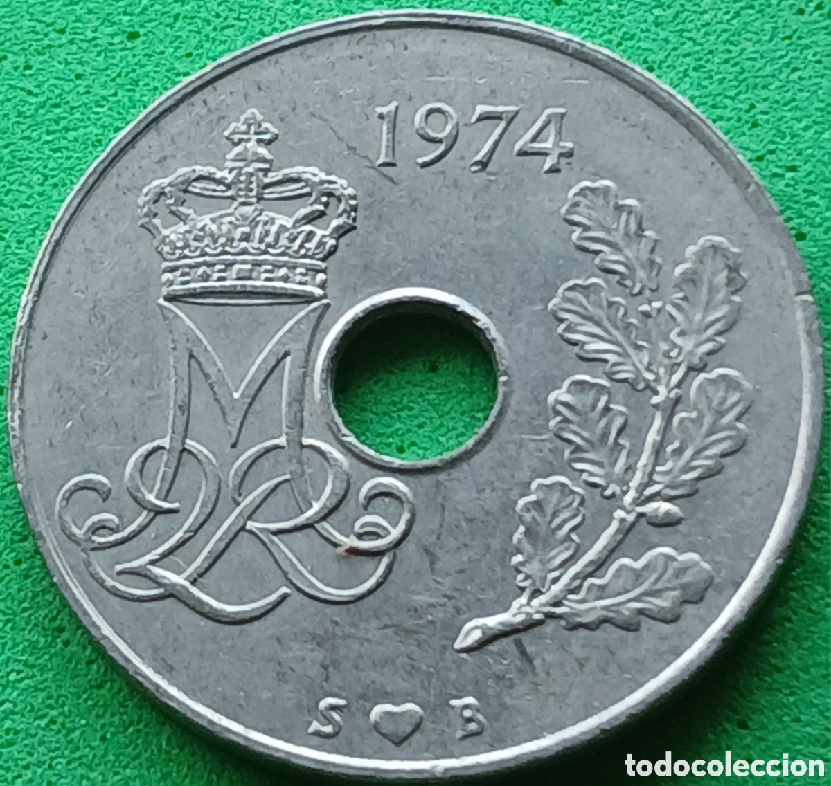 Monedas antiguas de Europa: Dinamarca 25 ore 1974 km#861