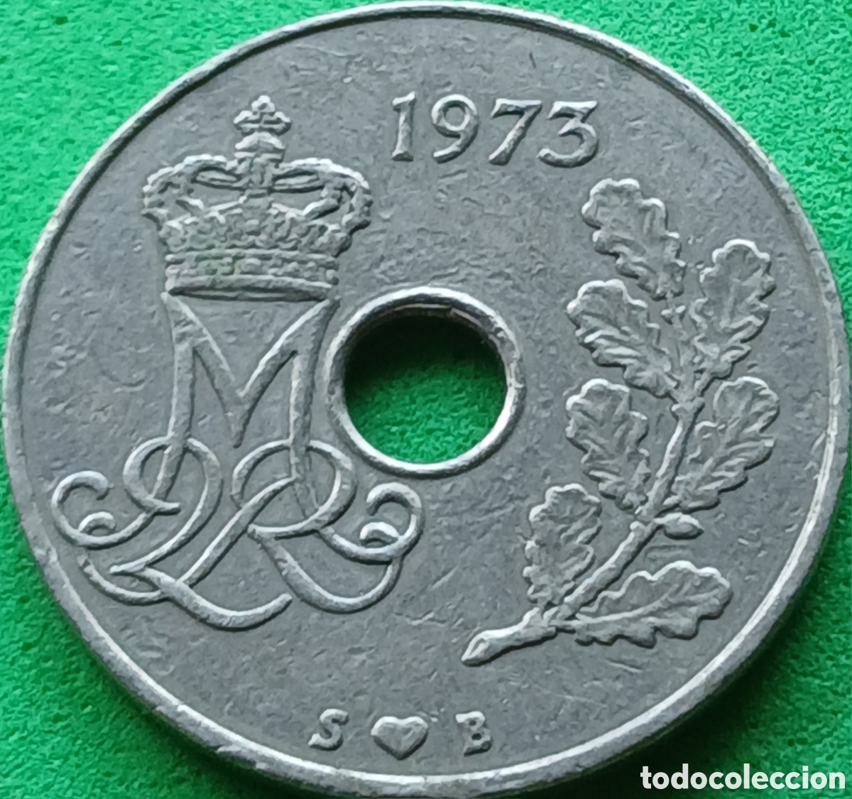 Monedas antiguas de Europa: Dinamarca 25 ore 1973 km#861