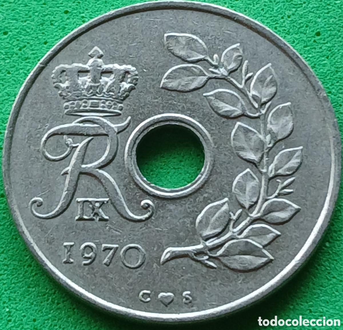 Monedas antiguas de Europa: Dinamarca 25 ore 1970 km#855