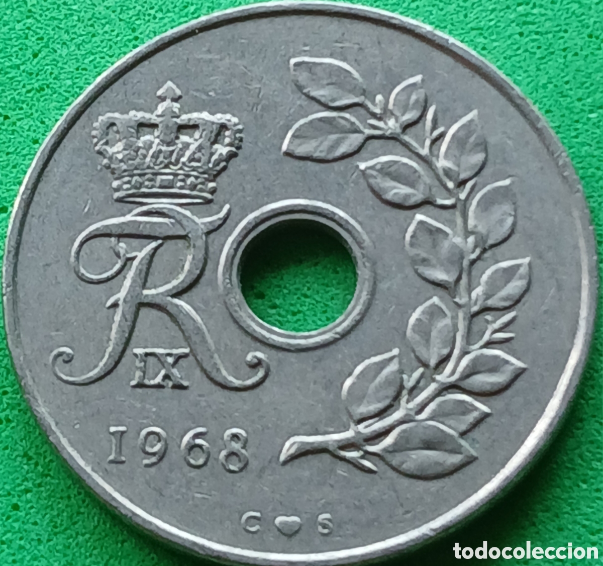 Monedas antiguas de Europa: Dinamarca 25 ore 1968 km#855