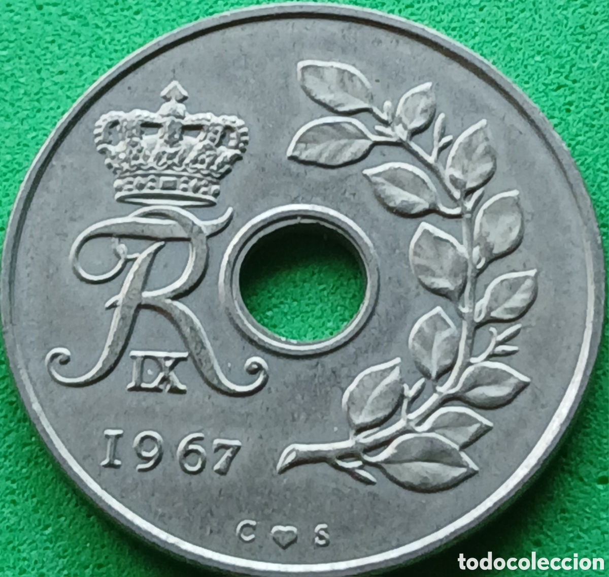 Monedas antiguas de Europa: Dinamarca 25 ore 1967 km#855