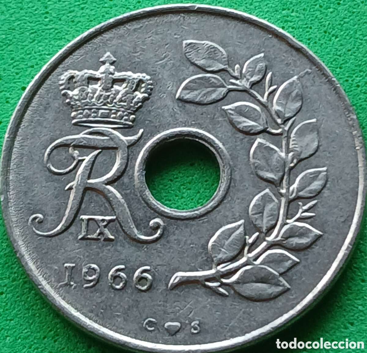 Monedas antiguas de Europa: Dinamarca 25 ore 1966 km#855
