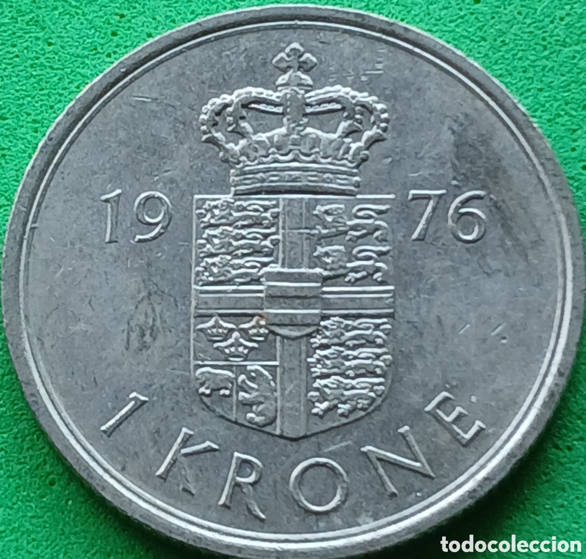 Monedas antiguas de Europa: Dinamarca 1 corona 1976 km#862