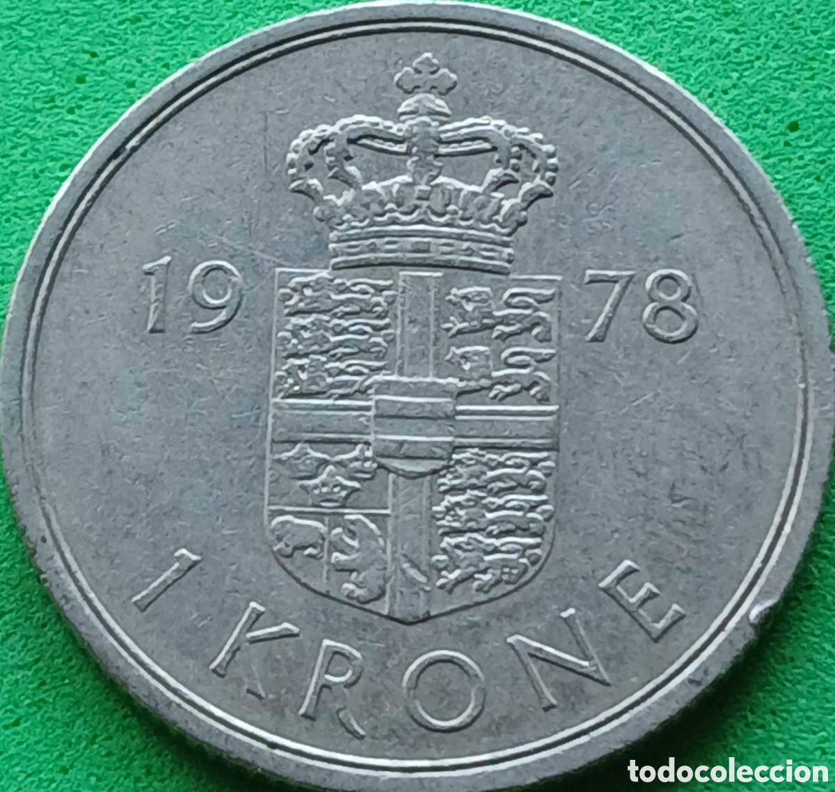 Monedas antiguas de Europa: Dinamarca 1 corona 1978 km#862
