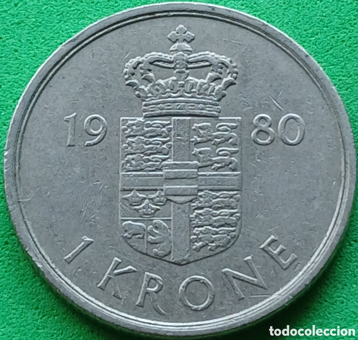 Monedas antiguas de Europa: Dinamarca 1 corona 1980 km#862