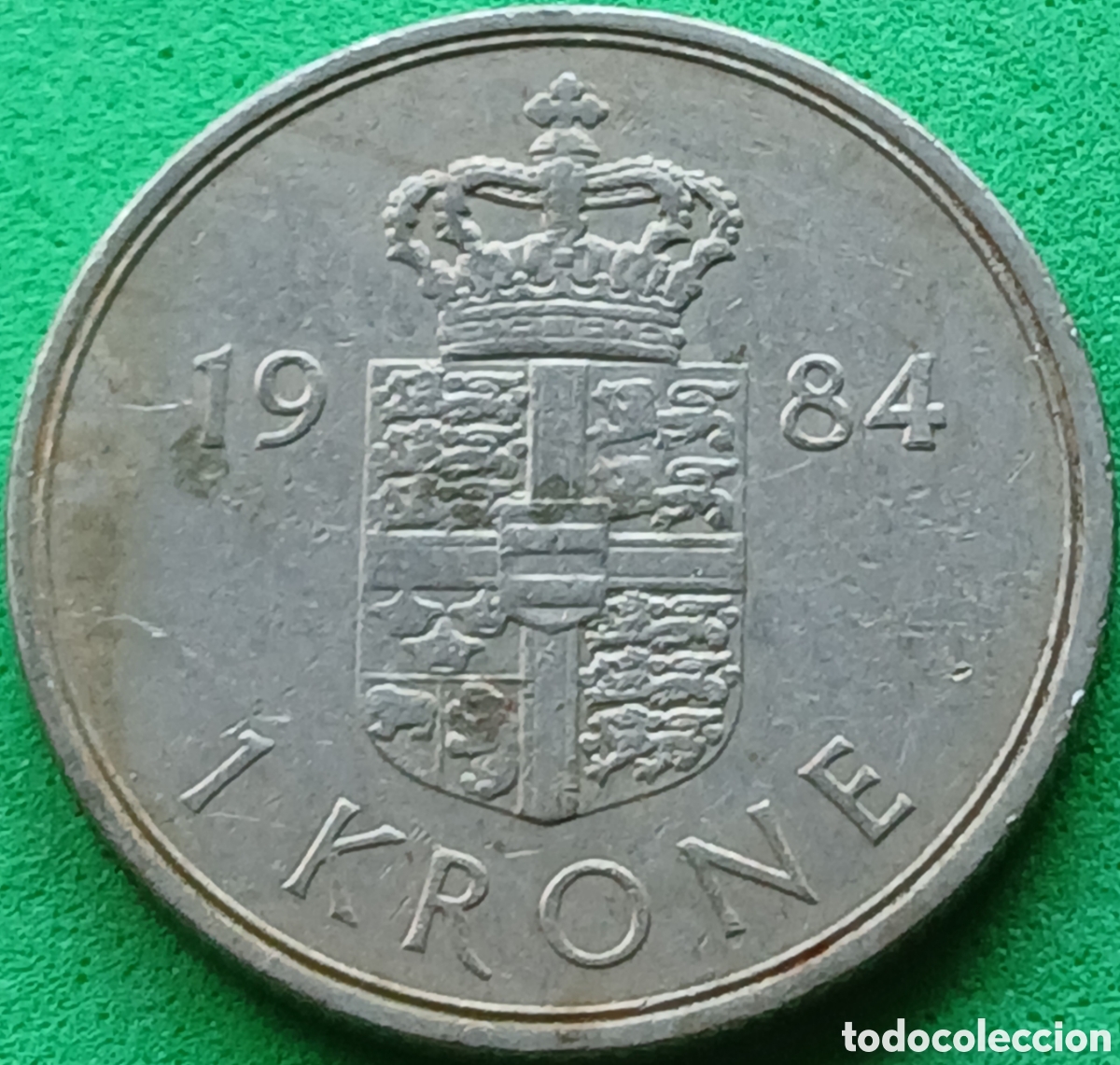 Monedas antiguas de Europa: Dinamarca 1 corona 1984 km#862