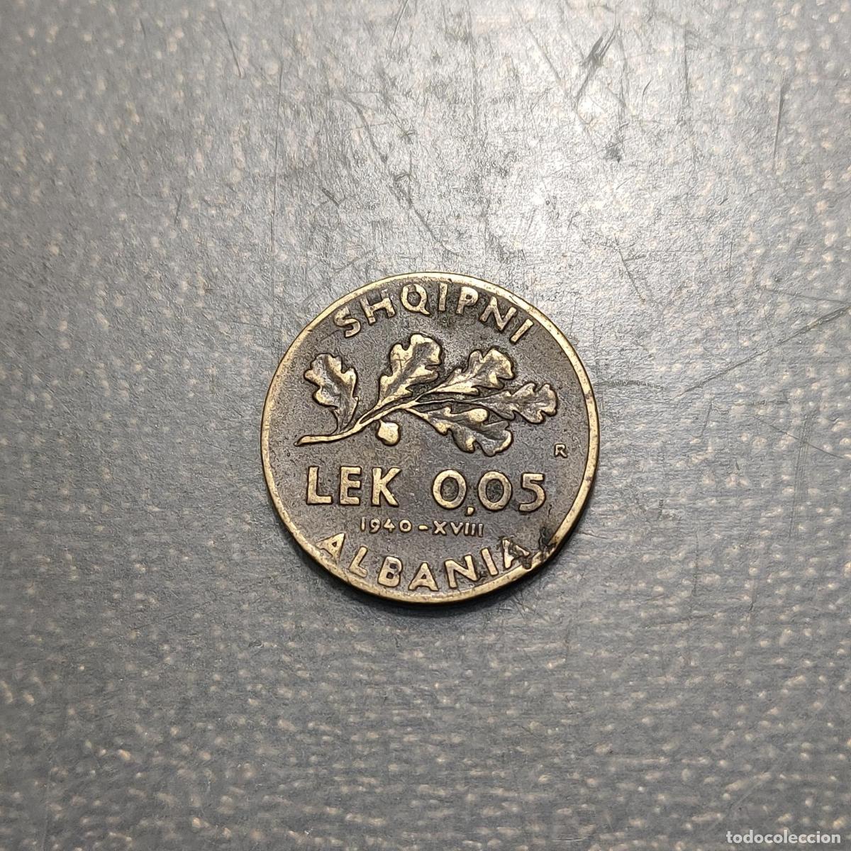 Monedas antiguas de Europa: ALBANIA OCUPACION ITALIANA 0,05 LEK 1940 MBC