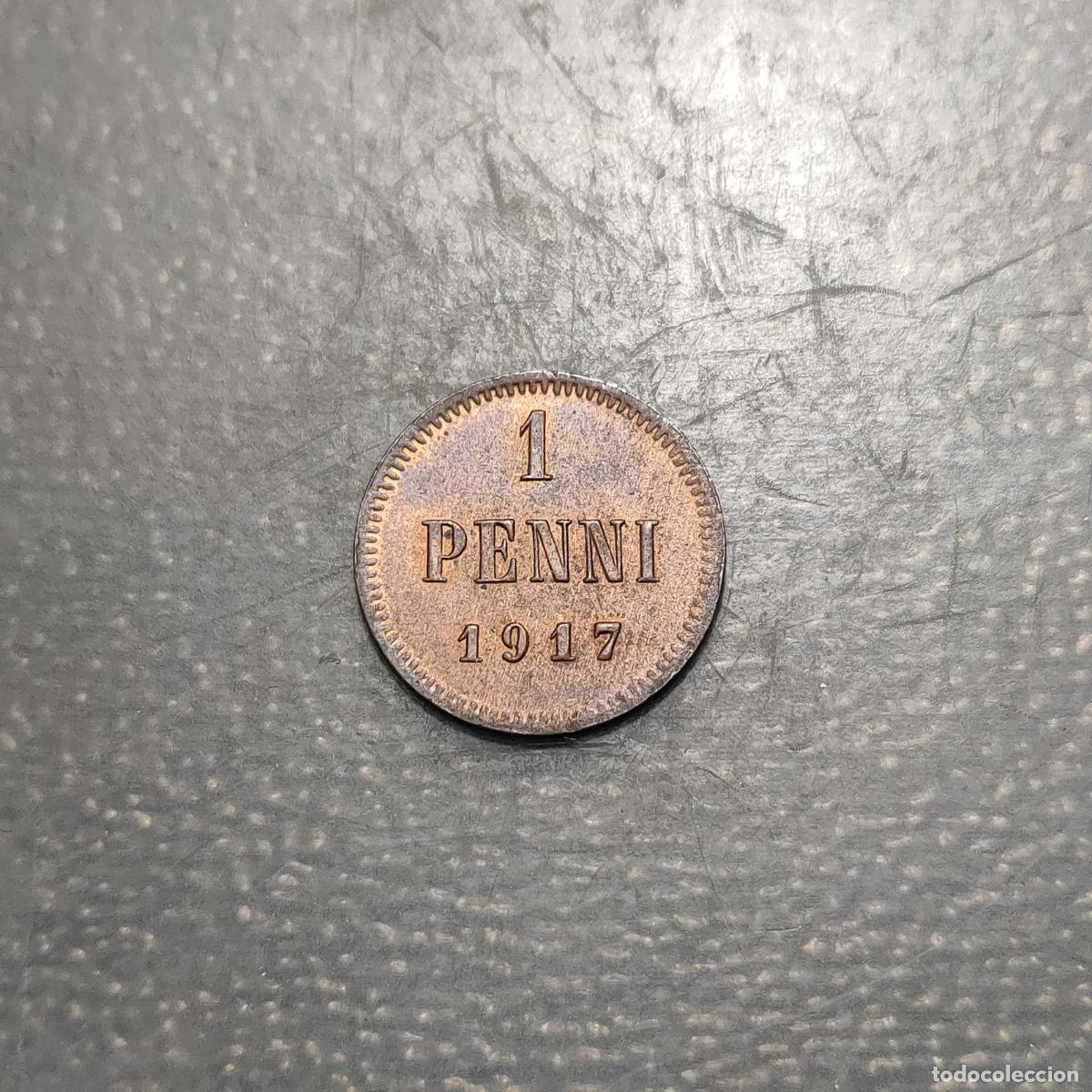 Monedas antiguas de Europa: FINLANDIA FINLAND 1 PENNI 1917 SC-/SC BRILLO ORIGINAL