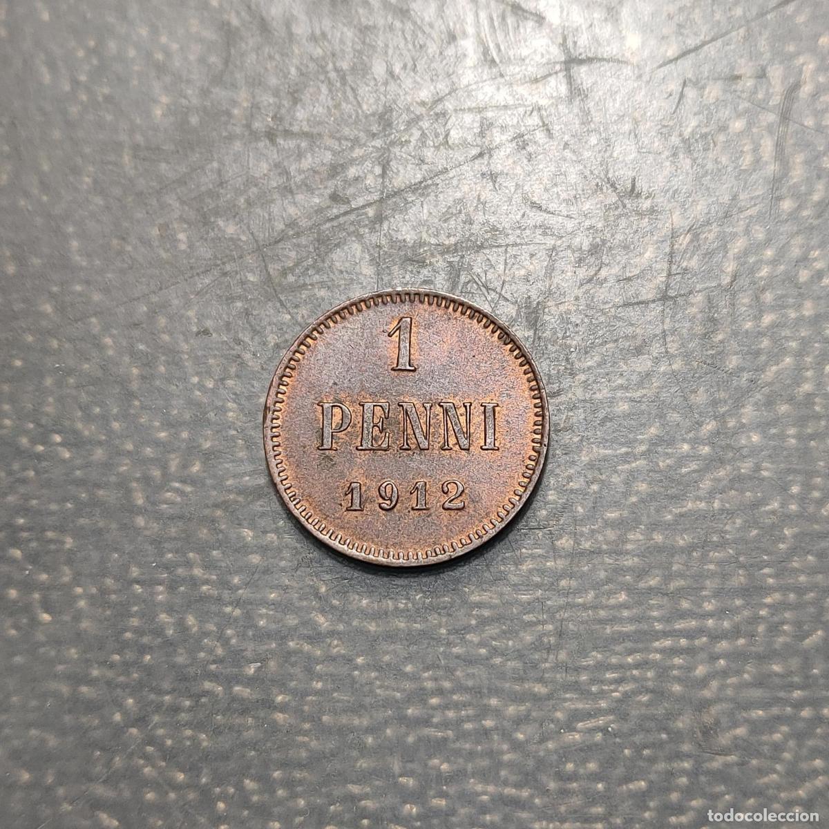 Monedas antiguas de Europa: FINLANDIA FINLAND 1 PENNI 1912 SC UNC BRILLO ORIGINAL