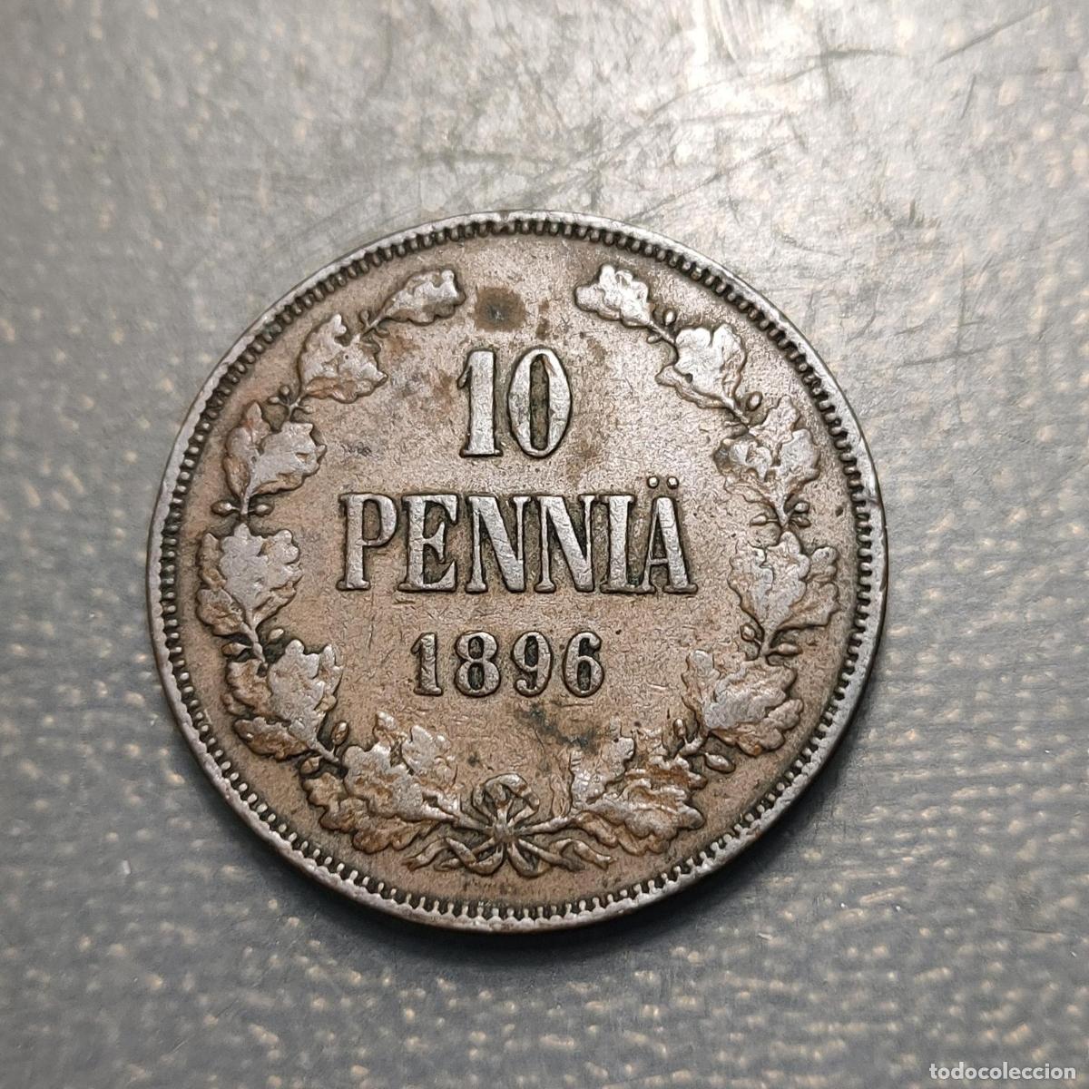 Monedas antiguas de Europa: FINLANDIA FINLAND 10 PENNIA 1896 KM 14 MBC
