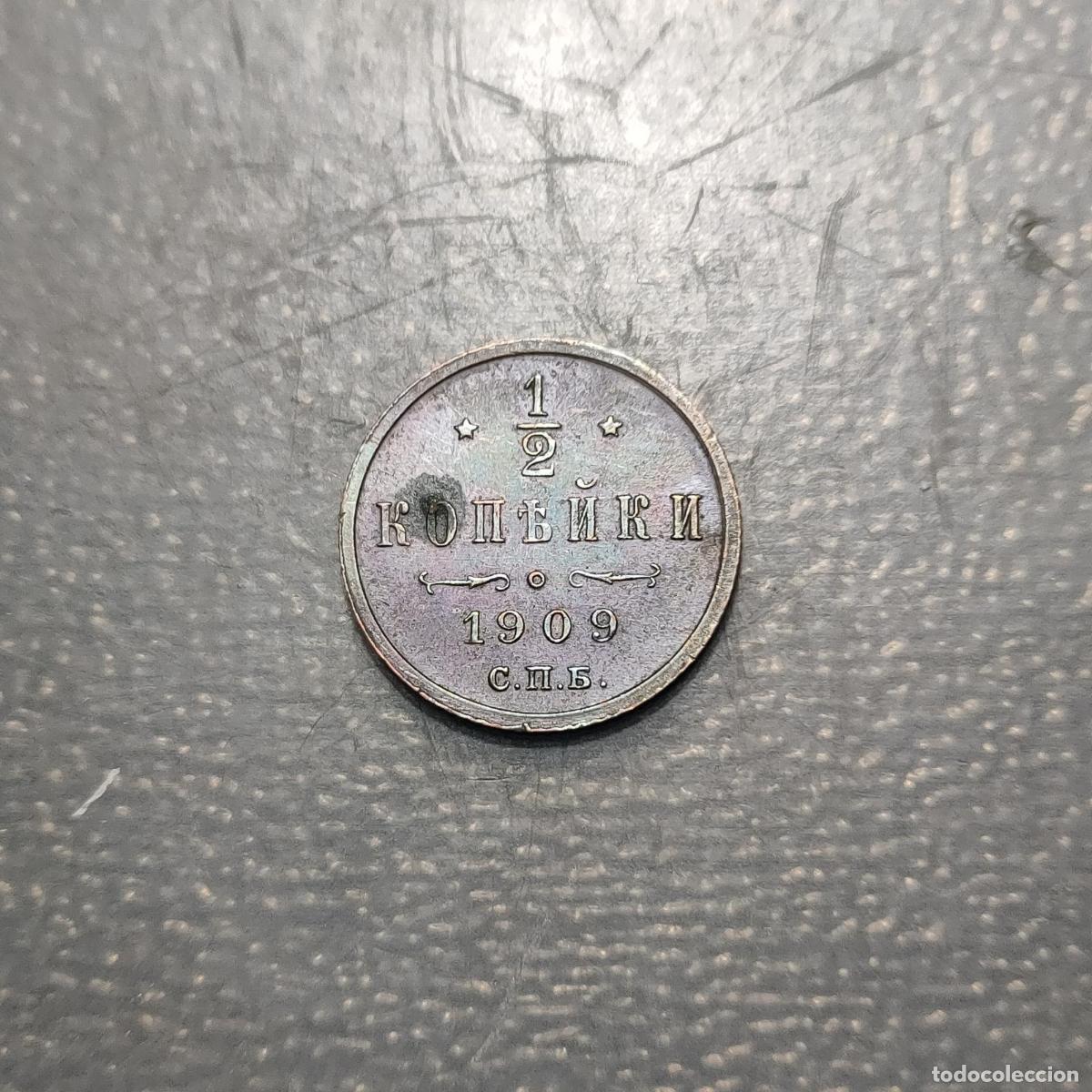 Monedas antiguas de Europa: RUSIA RUSSIA 1/2 KOPEK 1909 MBC+